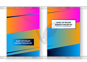 Artistic cover set design . Neon blurred yell - vector clip art