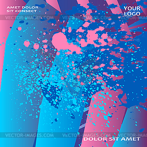 Artistic cover frame design paint splatter  - vector image