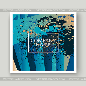 Artistic cover frame design paint splatter  - vector image