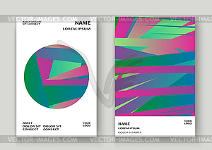 Artistic cover set design . Neon blurred pink - vector clip art