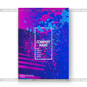 Artistic cover frame design paint splatter  - vector image