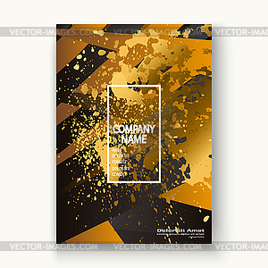 Creative luxurious and rich cover frame design pain - vector image