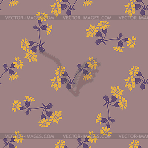 Meadow flowers seamless pattern abstract - vector image