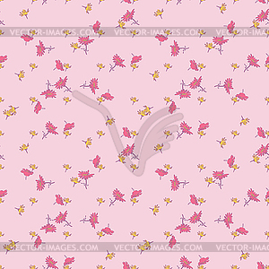 Chamomile flowers, floral bloom seamless pattern - vector clipart