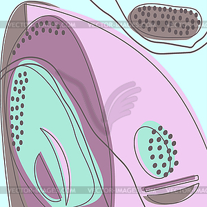 Drawn colorful abstract shapes. Doodle curve - vector clip art