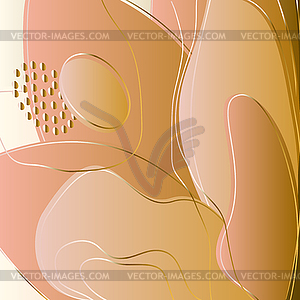 Золотисто-розовый абстрактный фон. Современный модный голень - векторный клипарт Royalty-Free