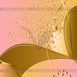 Golden pink abstract background. Modern trendy shin - vector image