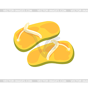 yellow flip flops