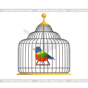 Bunter Tropischer Vogel Der Auf Dreieckschwingen Sitzt Vektor Clipart Vektor Bild