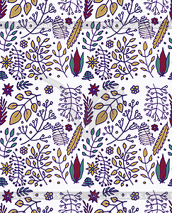 Floral seamless pattern - vector clipart