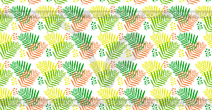 Palm floral seamless background - vector image