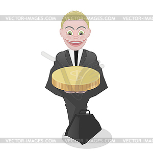 Successful and happy businessman - vector image