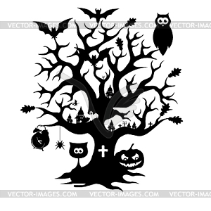 Festive tree - stock vector clipart