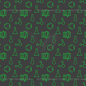 Chemistry theme seamless pattern - vector clip art