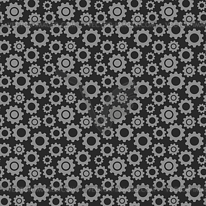 Seamless pattern with gears or cogwheels - royalty-free vector clipart