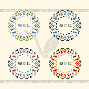 Set of circular ornaments - vector image