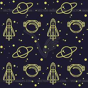 Seamless space pattern - vector clipart / vector image