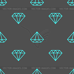 Seamless pattern with diamonds - vector clipart / vector image