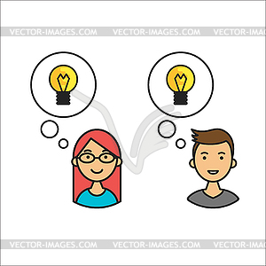 Or concept of science explore and discover - vector clipart / vector image