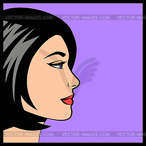 Comic pop art woman - vector image