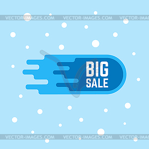 Winter Big Sale tag - vector image