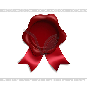 Realistic wax seal - vector clipart