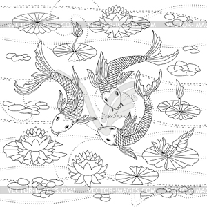 japanese koi coloring pages