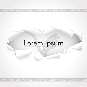 Background. Torn paper with copy space for text - vector clip art