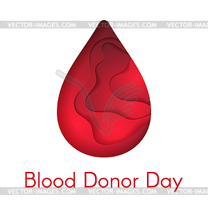 Abstract drop of blood. Design template f - royalty-free vector image