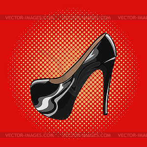 Pop art an elegant woman shoes - vector clipart