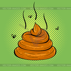 Pop art poo - vector clipart