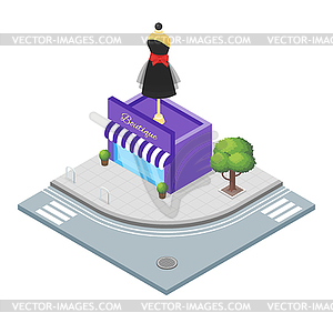 Isometric 3d boutique - vector image