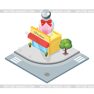 Isometric perfumery - vector clipart