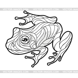 Monochrome frog - vector EPS clipart