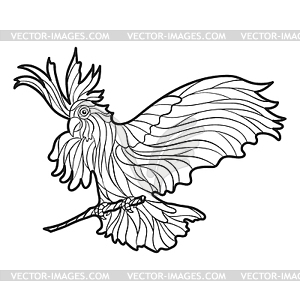 Monochrome parrot - vector image