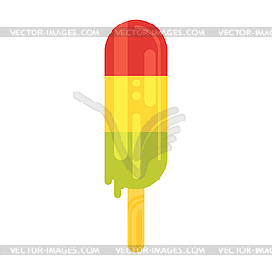 Flat style tasty colorful ice cream icon - vector clipart / vector image