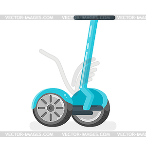 Flat style two-wheeled battery-powered el - vector image