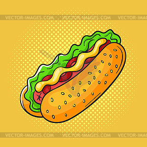 Pop art sandwich - vector clipart