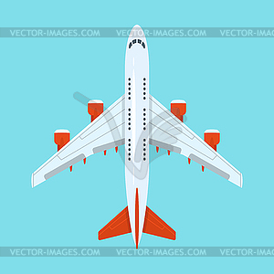 Flat style planes in sky - vector image