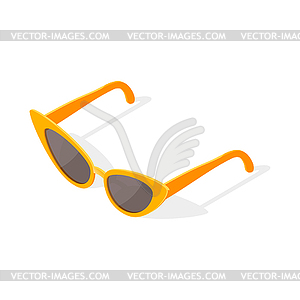 Isometric 3d cat eye glasses - vector clip art