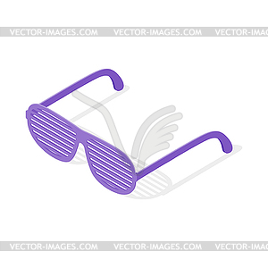 Isometric 3d shutters shades glasses - color vector clipart