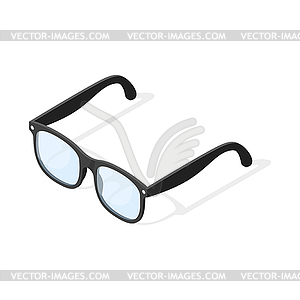 Isometric 3d hipster glasses - vector clipart