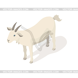 Isometric 3d white goat - royalty-free vector image