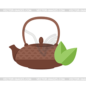 Flat style tea pot - vector clipart