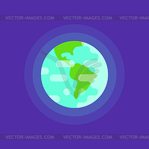 Simple flat style planet Earth - vector clip art