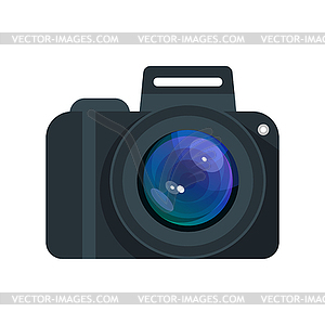 Flat style camera - vector image