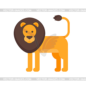 Flat style lion - vector clipart