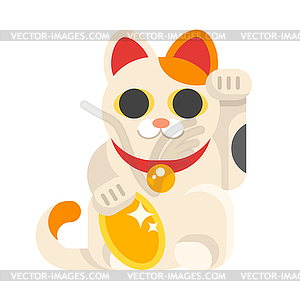 Japanese Lucky Cat Maneki Neko - vector image