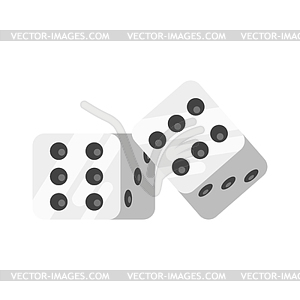 Flat style dice - vector image