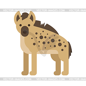 Flat style hyena - vector clipart
